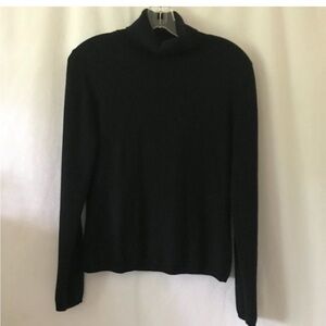TSE Classic 100% Cashmere Classic Knit Turtleneck Sweater Black women’s Sz M